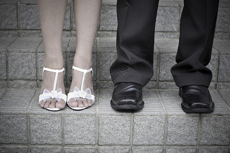 女人鞋新娘和小腿背景