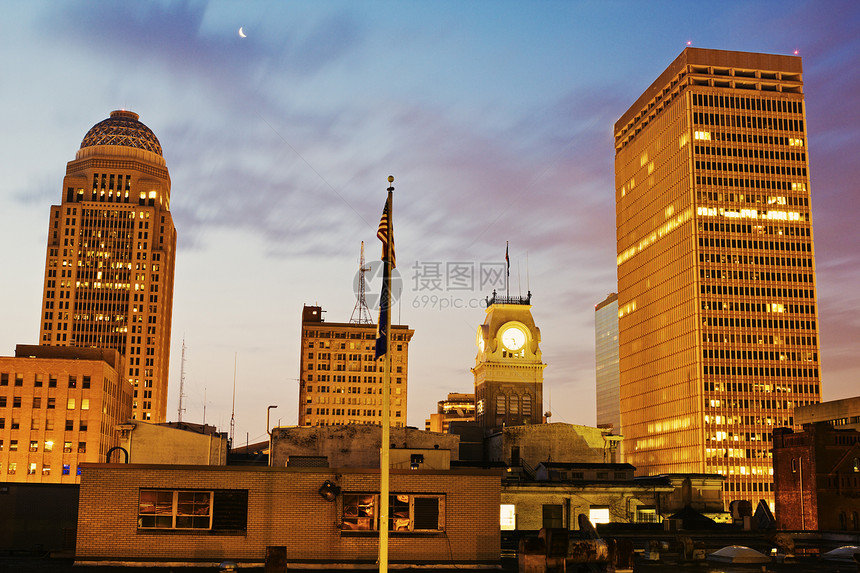 在路易斯维尔的清晨城市建筑摩天大楼旅行建筑学市中心图片