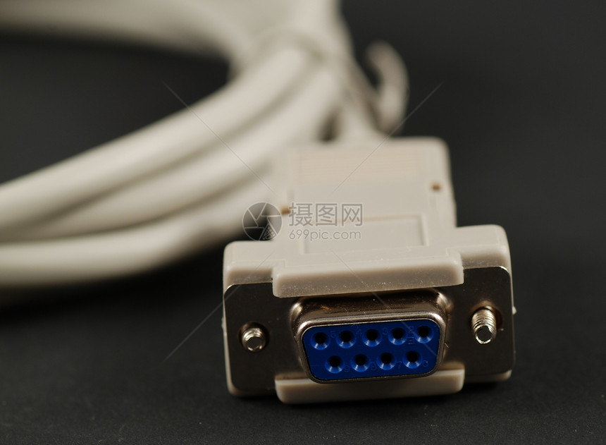 序列端端网络别针插头绳索技术信号互联网电子白色电线图片