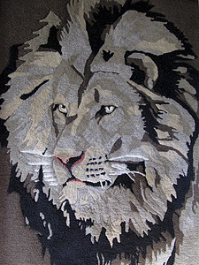 狮子自制墙壁吊挂背景图片