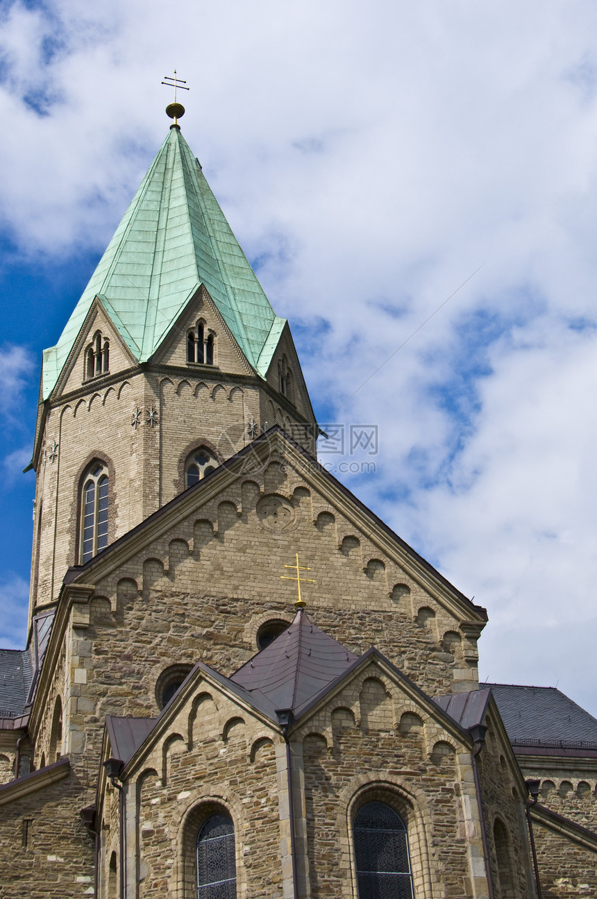 韦登修道院宗教教会晴天建筑图片