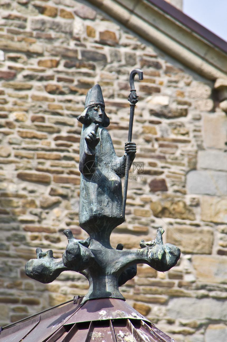 圣路德格宗教金属建筑学主教雕像图片