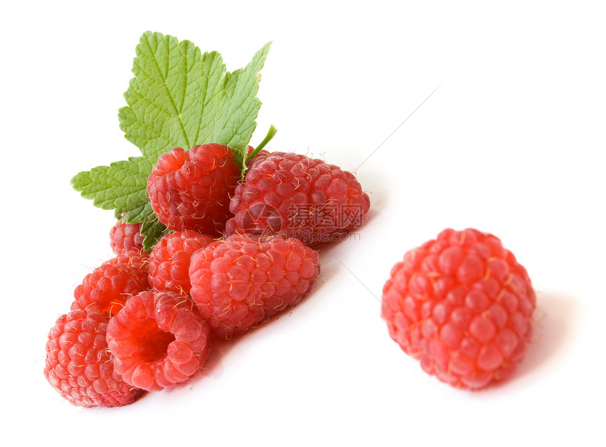 草莓茶点果汁浆果水果营养宏观甜点食物饮食树叶图片