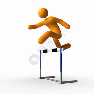跳过障碍运动员男人跨栏运行田径跑道跳跃事件运动跑步背景图片