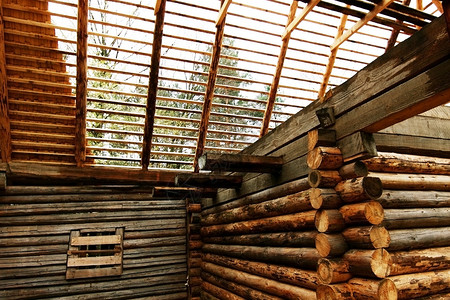 木木木制建筑背景图片