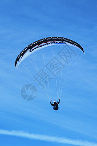 引号飞行天篷降落伞天空背景图片
