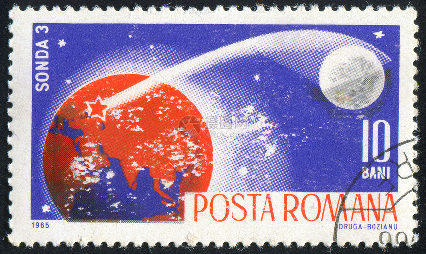 卫星信号行星电子产品轨道邮件古董技术邮票明信片天线图片