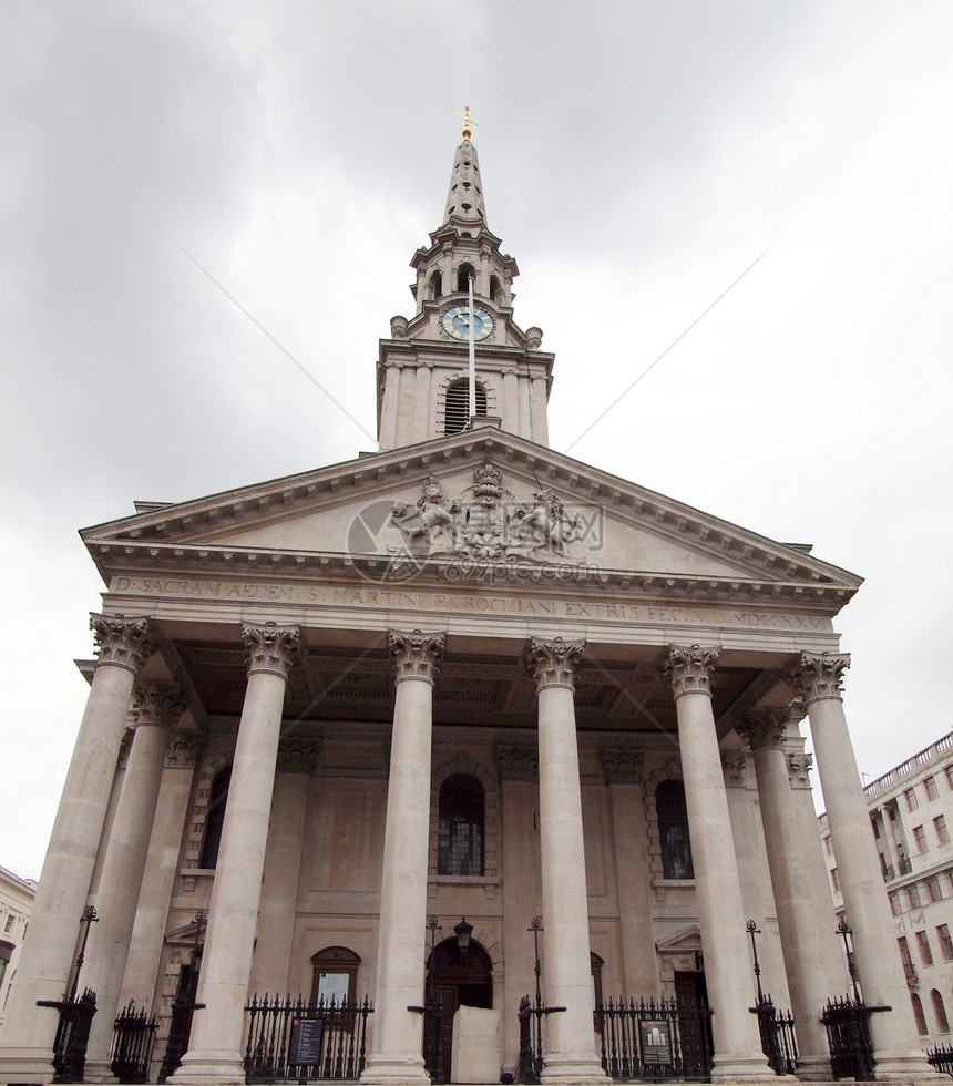 伦敦圣马丁教堂信仰主场正方形建筑学王国英语大教堂教会宗教图片