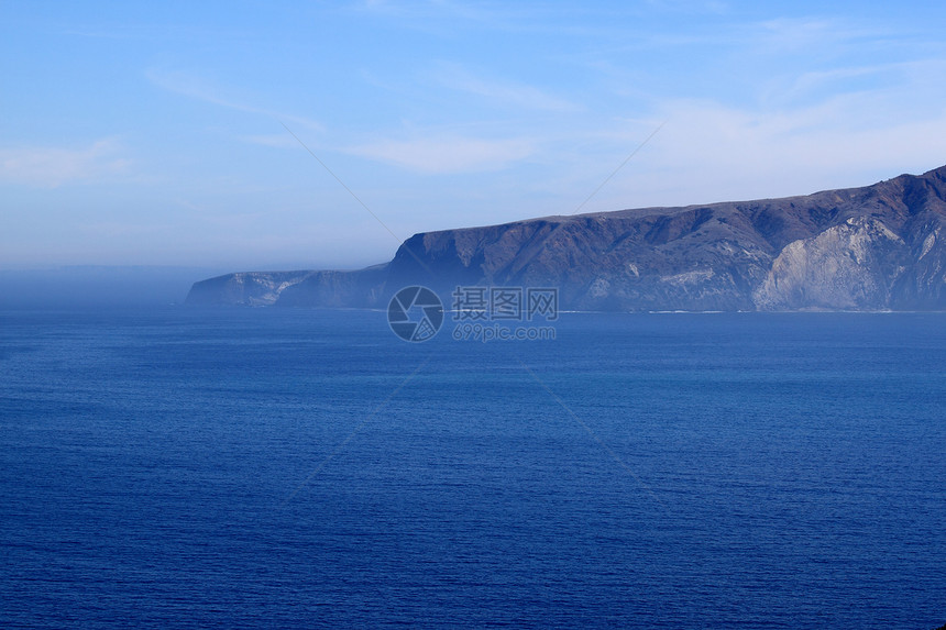 圣克鲁斯岛支撑旅游蓝色海滩海岸海景海洋岛屿海岸线渠道图片