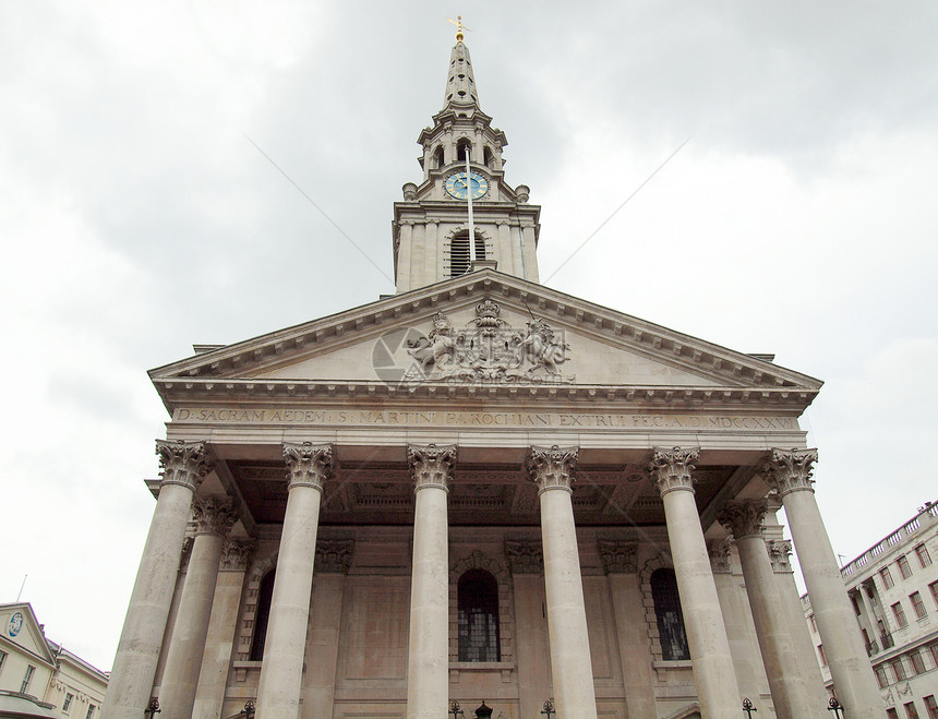 伦敦圣马丁教堂主场大教堂正方形英语王国宗教建筑学教会信仰图片