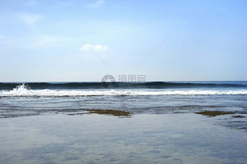 海洋景观支撑场景海滩蓝色反射热带海景海岸海浪液体图片