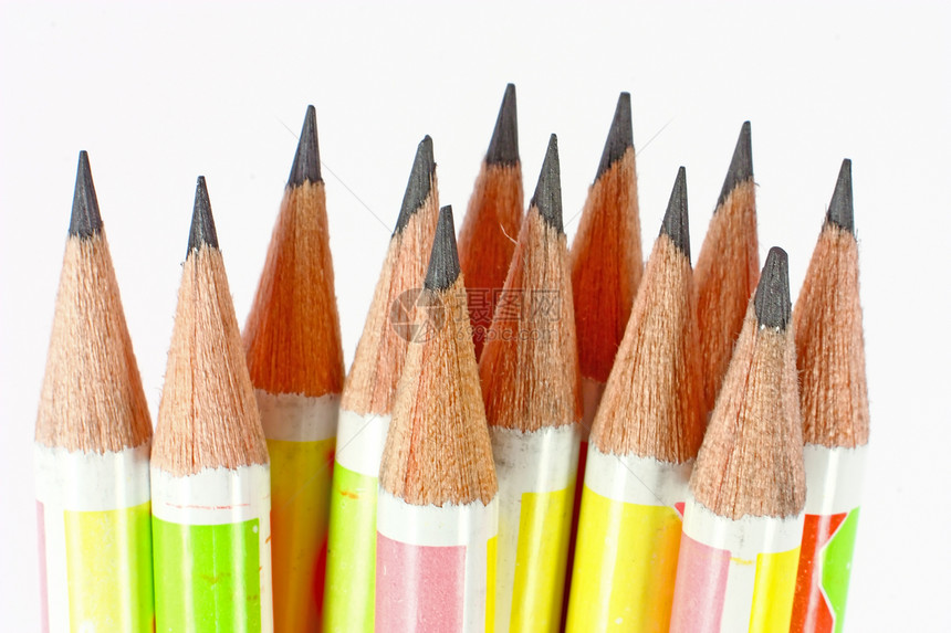 铅笔木头办公室教育写作团体白色绘画黑色工具学校图片
