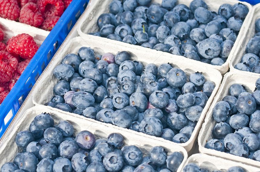 蓝莓烹饪美食叶子浆果市场团体食物饮食水果收成图片