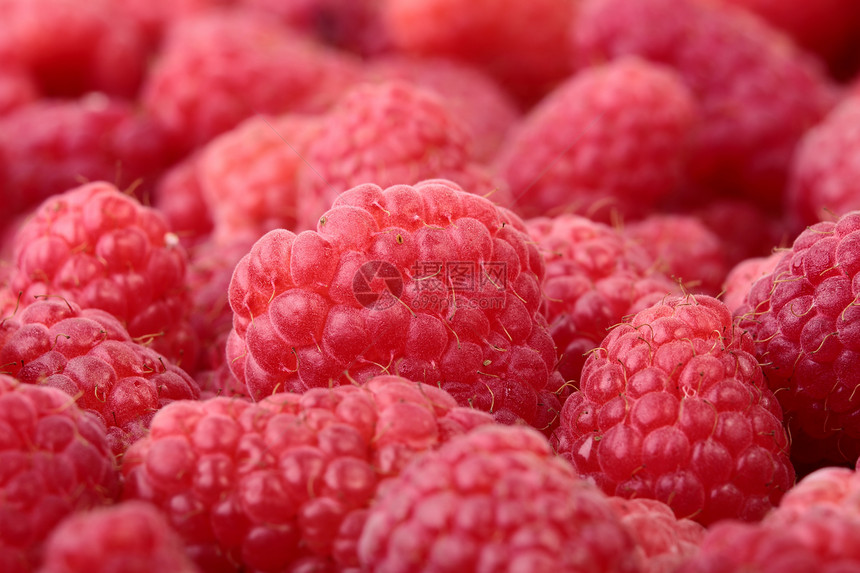 草莓特写水果维生素食物营养美食饮食覆盆子水平红色甜点图片