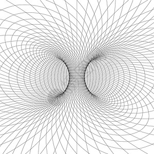 环面托鲁斯Donnut有线框架符号圆圈黑色失真插图几何学科技学习物理数学时间设计图片
