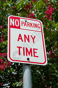 无停车标志法律红色背景图片