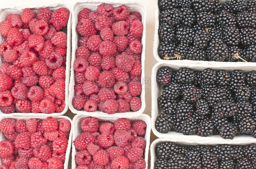 草莓和黑莓矿物水果维生素饮食果汁浆果美食甜点食物果味图片