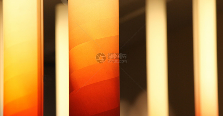 橙光条纹辉光艺术管子墙纸圆柱活力黄色白色图片