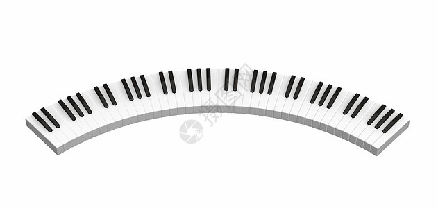 钢琴键圆圈黑色歌曲白色器官乐器笔记键盘圆形半圆背景图片