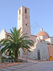 地中海的建筑架构建筑学地标教会宗教背景图片
