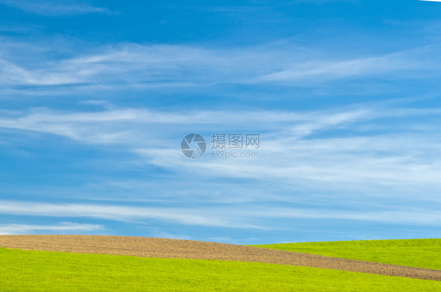 绿绿色草地黄色时段黄金农业曲目场地图片