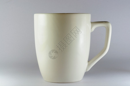白陶瓷杯白色反射绘画餐具插图咖啡食物背景图片