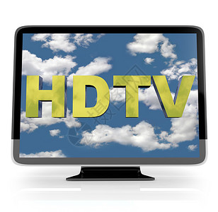 HDTV 白色的平屏显示背景图片