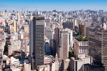 保利斯塔大街建造南美洲高清图片