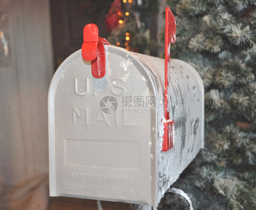 邮箱红色邮政盒子邮件白色家庭船运邮资邮寄图片