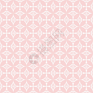 无缝无缝模式装饰白色粉色美丽风格裙子圆形墙纸织物材料背景图片