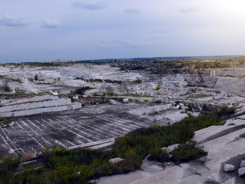 开采大理石运输工业技术岩石工厂露天化石矿石萃取白色图片