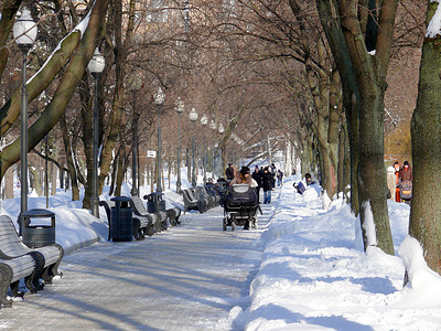 诺伍德公园冻结的莫斯科高清图片