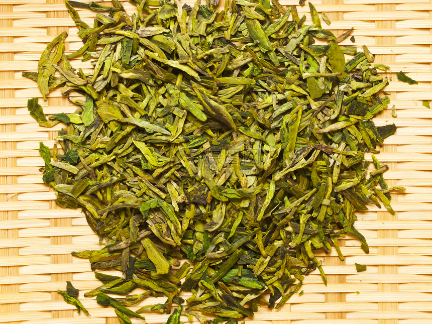 黄茶叶食物篮子植物饮料绿色叶子水平图片