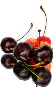 红樱桃红色水果饮食白色食品维生素减肥背景图片