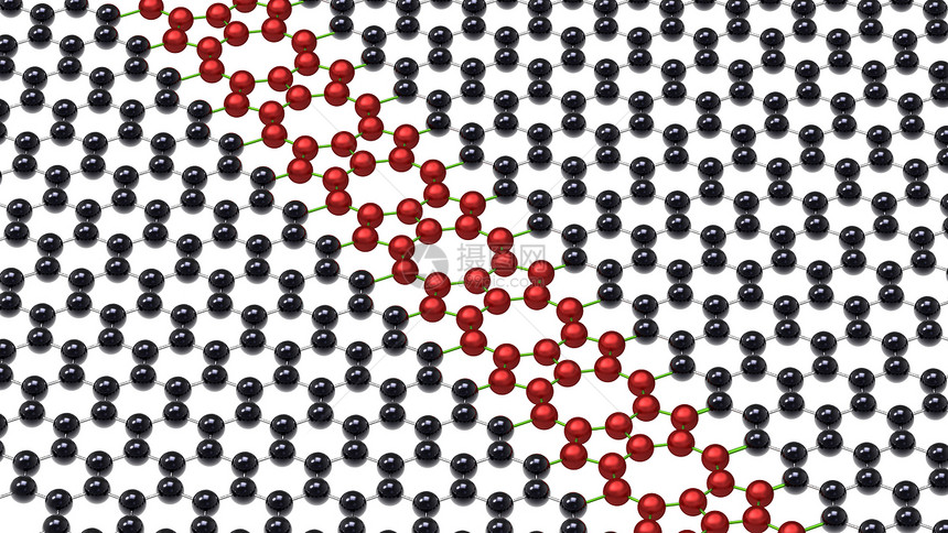 平面线绿色六边形物理化学技术格子科学黑色红色水晶图片