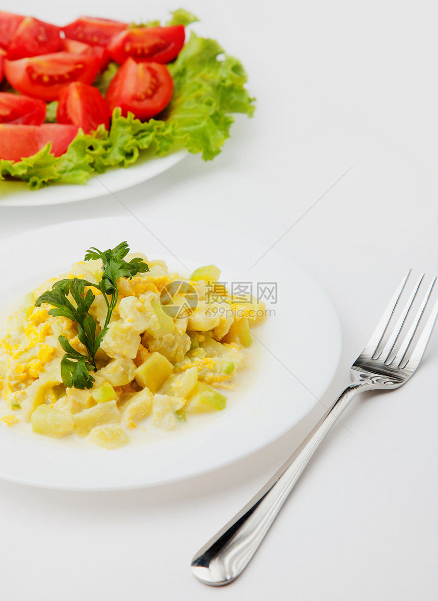 炸鸡蛋餐厅美食香菜食谱午餐南瓜用餐烹饪盘子橙子图片