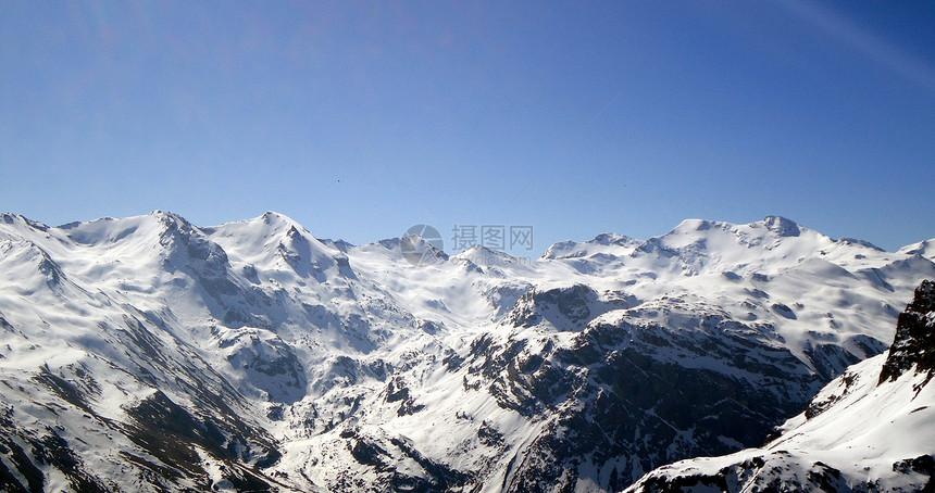 阿尔卑斯山滑雪山脉图片