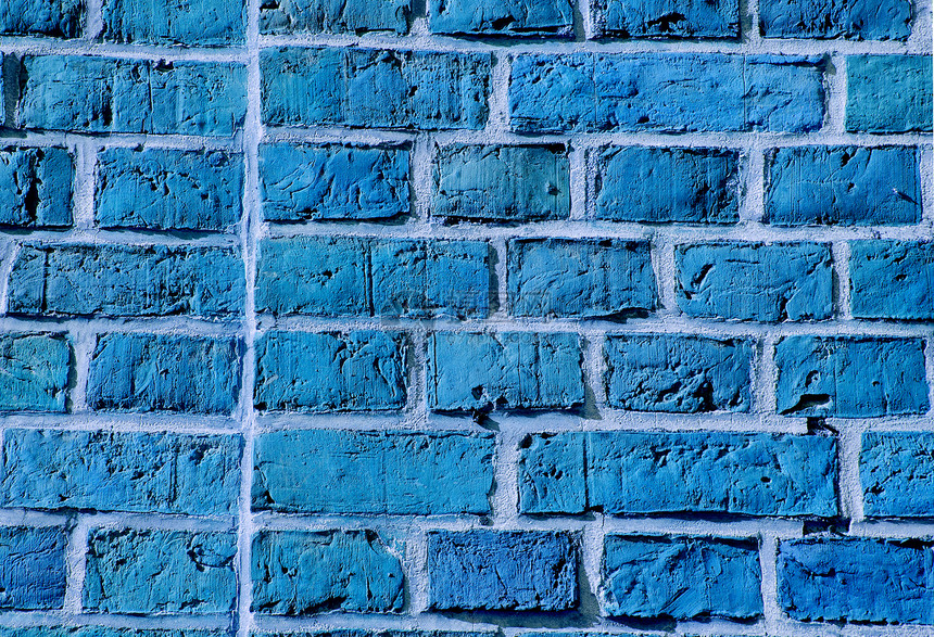 蓝漆墙壁背景房子石工材料装饰财产建筑学蓝色红色风格砖墙图片