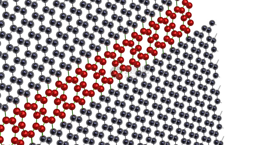 平面线原子白色红色技术六边形金属水晶科学格子黑色图片