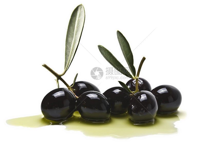 含油的黑橄榄沙拉饮食收成处女黄色零食水果食物生态黑色图片
