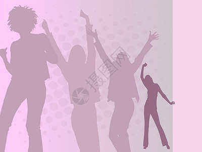 舞蹈招生宣传单紫色舞蹈伙计们音乐打碟机音乐会插图装饰丝带装饰品电子粉色背景
