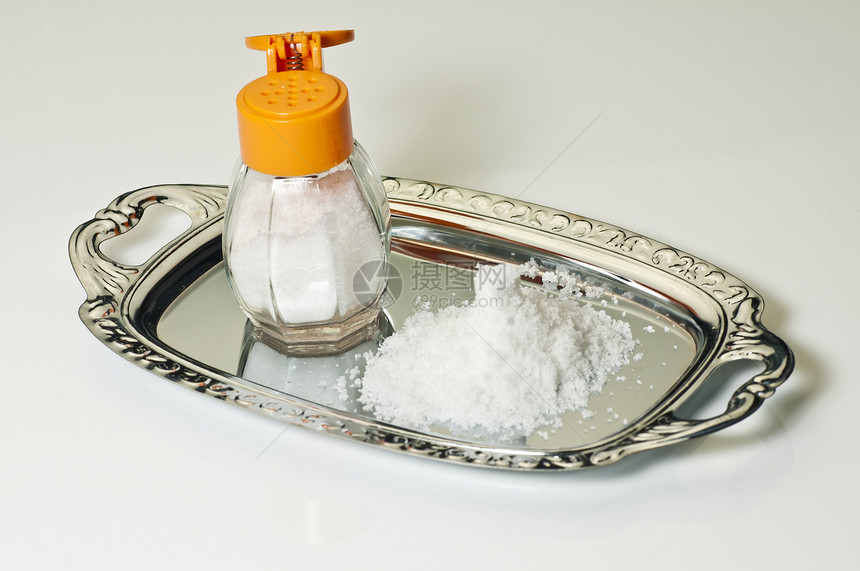 盐制颤器香料餐厅白色宏观合金味道厨房玻璃桌子美食图片