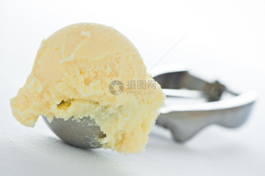 香草冰淇淋 配送勺子图片