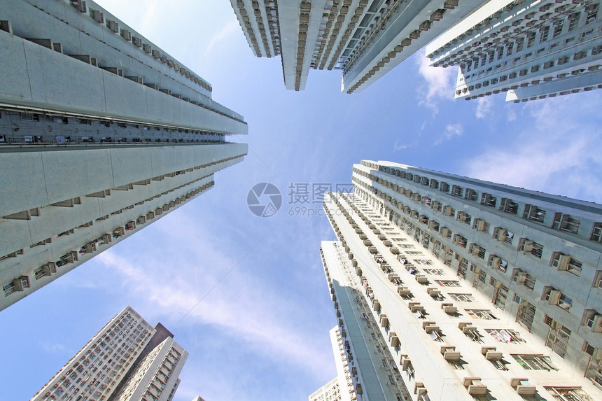 香港拥挤的公寓楼区衣服住宅城市建筑学土地建筑家庭民众财产运输图片
