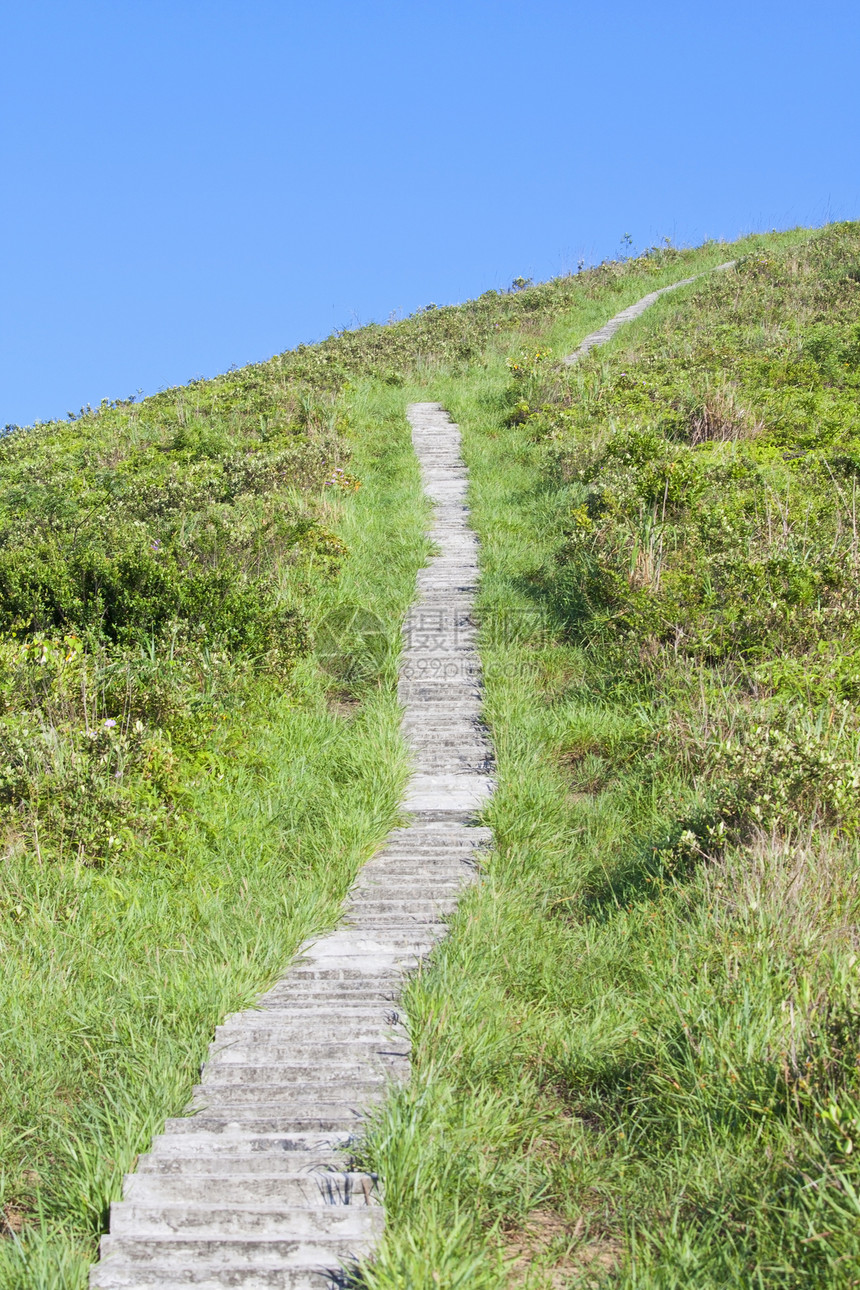 香港山的徒步旅行路线图片