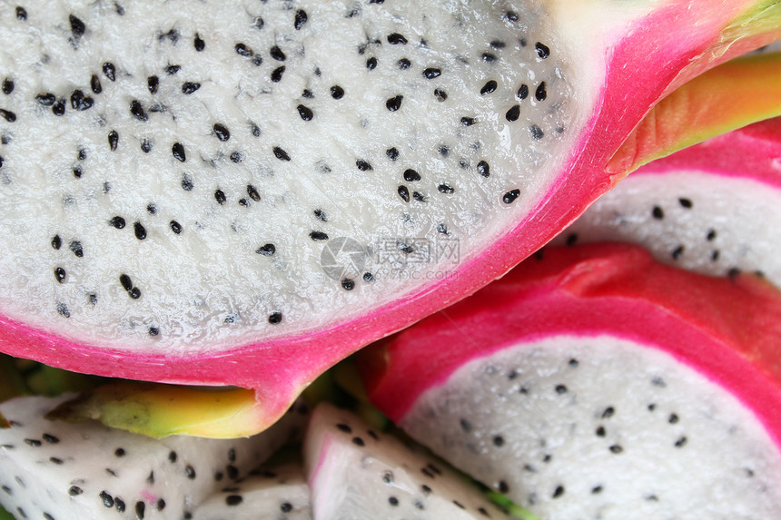 皮塔哈亚龙果粉色种子肉质白色饮食营养热带食物蔬菜图片