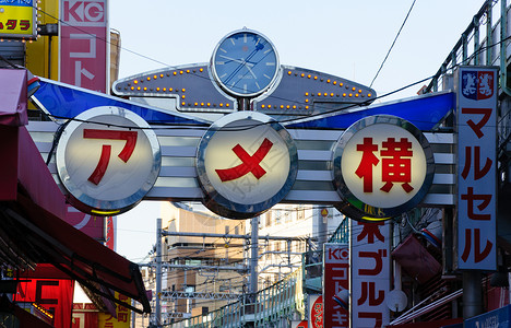 台东区日本东京旅游游客天空景观购物中心蓝天旅行市中心胡同城市背景