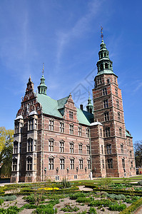 罗森堡城堡丹麦哥本哈根建筑天空旅行旅游都市城市风景别墅尖塔晴天背景
