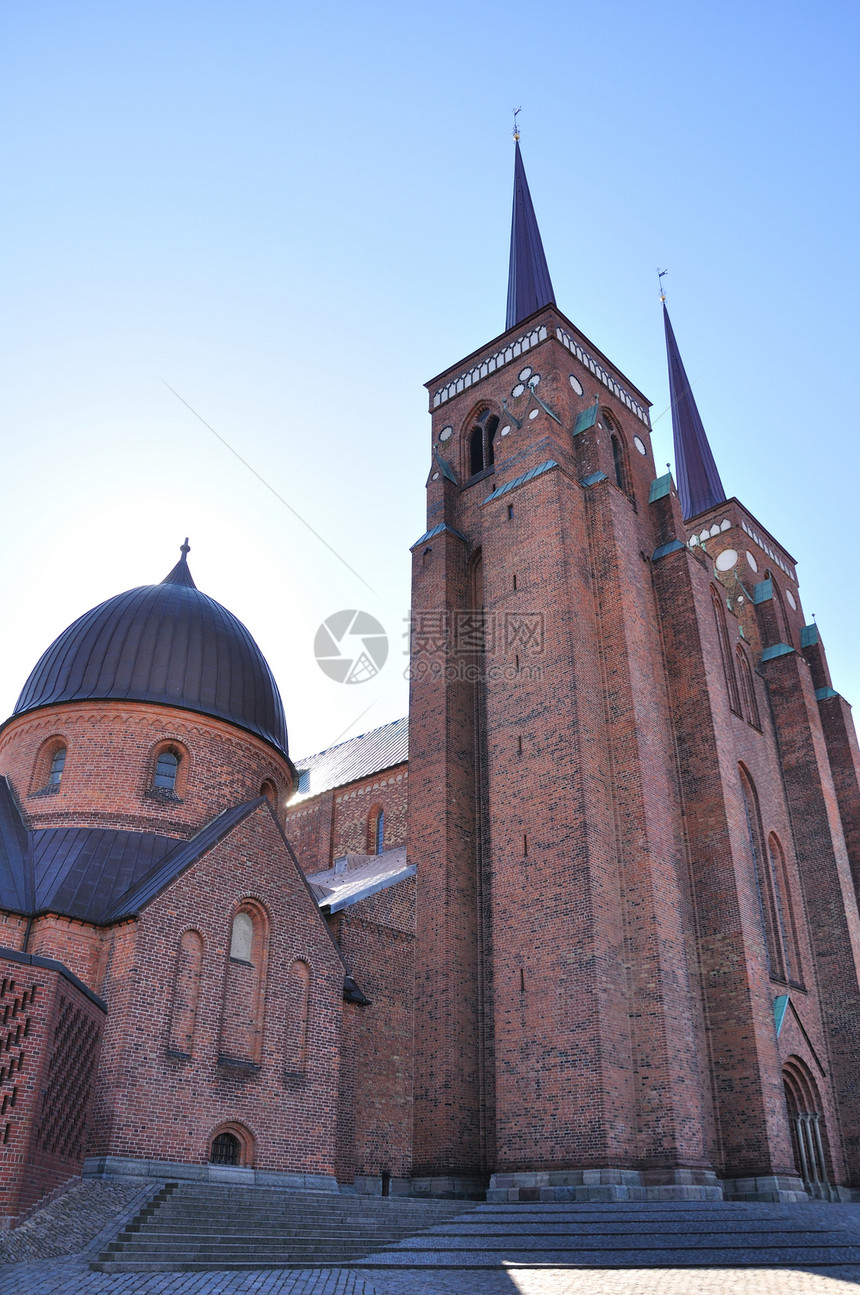 罗斯基勒大教堂天空文化遗产旅行尖塔古迹观光景点建筑旅游历史图片