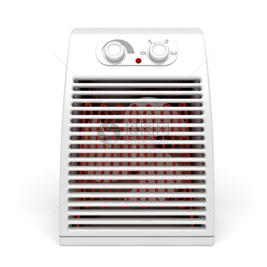 电热器温度器具电气散热器扇子气候呼吸机塑料技术白色图片